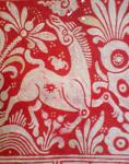  17th.Century resist dyed  felt
Mongolian.