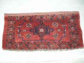  Antique Ersari Torba. Nice wool and an unusual design.