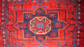  Ersari small rug.94cmx91cm.Rare format with wonderful wool rich colour and good condition.Email for more images and a price.