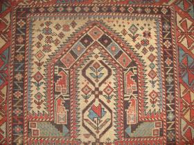 Shirvan Prayer Rug, sec half 19th cen, no repairs.