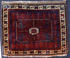  Unusual Timuri star bag, 80 X 66cm. 
