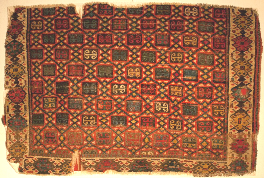 Anatolian lattice rug Konya Museum