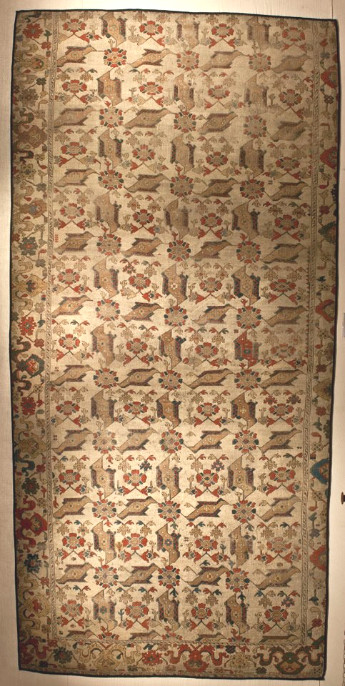 Ushak Bird Carpet fragment KonyaMuseum