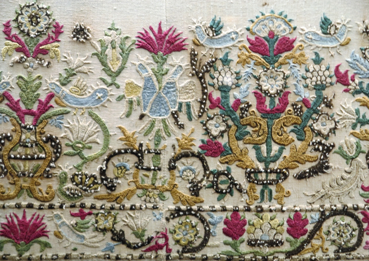 Cretan embroidery (detail), 18th century, Benaki Museu