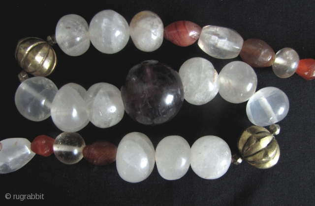 Rare strand of quartz crystal beads (and a few carnelians) excavated from the Tak Burial site near, Mae Sot along the Thai/Burmese border. I acquired these about 10 years in Thailand, these  ...