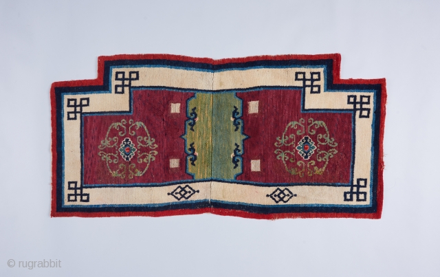 Tibetan saddle rug. Very unusual and beautiful.                          