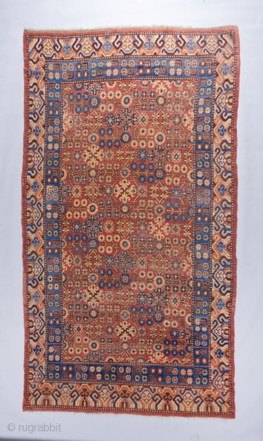 Gorgeous early 19th century Khotan recently acquired. Great condition with some old well done repairs scattered around. Ready to go. 11'4" x 6'. Ask for more details. 

Visit our website at :  ...