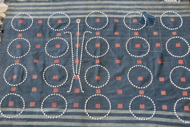 Just in from Burma Nagaland. Naga blanket. Cm 111x147. Good age, a very old restoration, a really great, great piece. Not to miss for collectors!
See more pics on: http://www.facebook.com/media/set/?set=a.10150709561804258.457098.358259864257&type=3
Two more pcs avlbl: ...