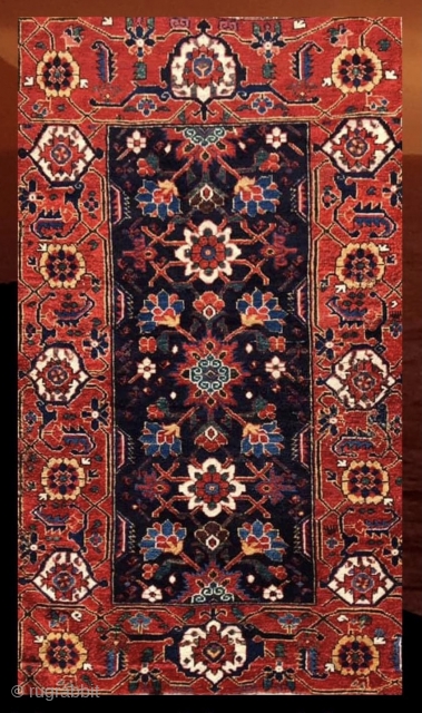 A rare Ferdows Baluch from South East Persia, around 1900, 160x93cm. Fabulous saturated colours, no repairs or reweaves, good pile all over except some small spots of moth damage, all ends original.  ...