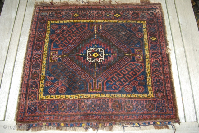 Baluch/Timuri bag face, 73 cm x 63 xn (28.7 x 24.8); there is a small repair and a small defect otherwise rather good pile.