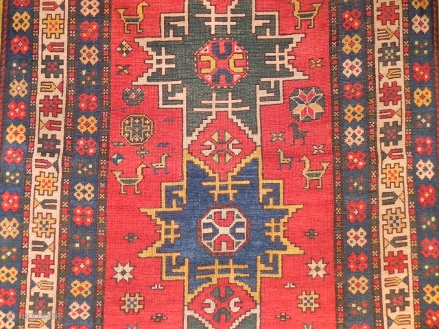 Caucasian Shirvan Lesghi Rug, 19th Century, good condition, as found. Gallery: Binbirdirek Mah, Peykhane Cd, Ucler Sk, Ersoy Han, 48/2, Sultanahmet, Istanbul, 34122, Turkey. Collecting, Buying, Selling, Appraising, Conserving and Restoring Rare  ...