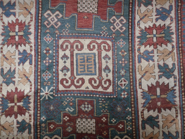 Caucasian Karachov Kazak Rug, 3.10 x 8.5 ft, 19th Century, as found. Gallery: Binbirdirek Mah, Peykhane Cd, Ucler Sk, Ersoy Han, 48/2, Sultanahmet, Istanbul, 34122, Turkey. Collecting, Buying, Selling, Appraising, Conserving and  ...