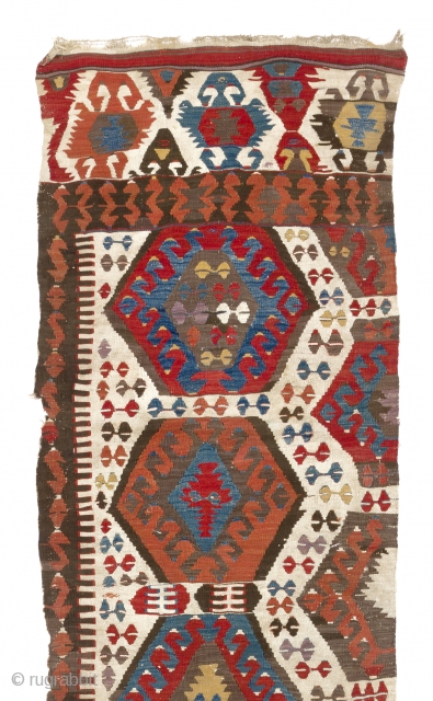 Antique Anatolian Kilim Panel.  82x332 cm. no A197                        