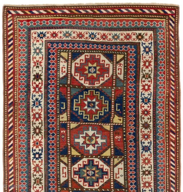Caucasian Moghan Rug, ca 1880. 4 x 8 Ft  (122x245 cm).                     