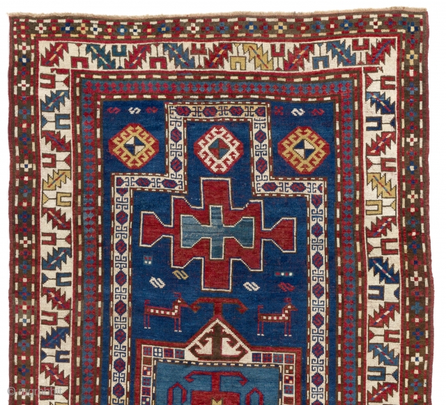 Antique Caucasian Karachov (Karachop) Kazak Rug, 4'3" x 7'9"  (130x237 cm), ca late 19th Century.                 