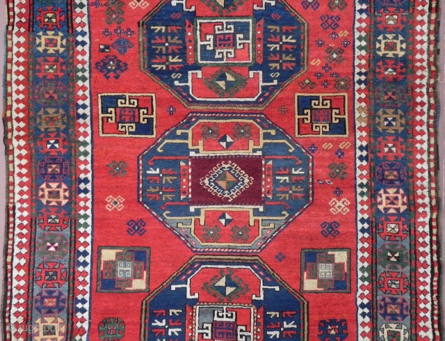 Caucasian Kazak Rug, 7.7x5.9 ft, good condition and full pile, late 19th century.  www.RugSpecialist.com                  