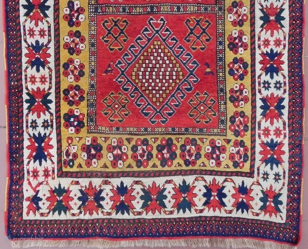 Caucasian Borchalo Kazak Rug, 19th century, 233x120 cm (7.6x3.9 ft). www.RugSpecialist.com                      