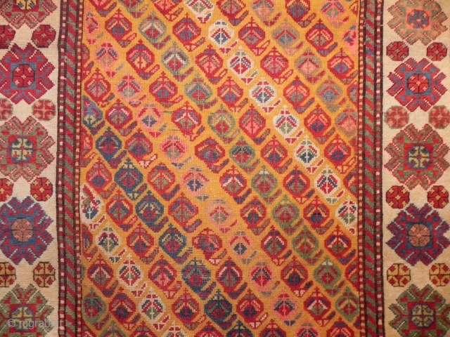 Caucasian Kazak Rug, 5.9x4.3 ft (178x132 cm), 19th Century, as found. Gallery: Binbirdirek Mah, Peykhane Cd, Ucler Sk, Ersoy Han, 48/2, Sultanahmet, Istanbul, 34122, Turkey. Collecting, Buying, Selling, Appraising, Conserving and Restoring  ...