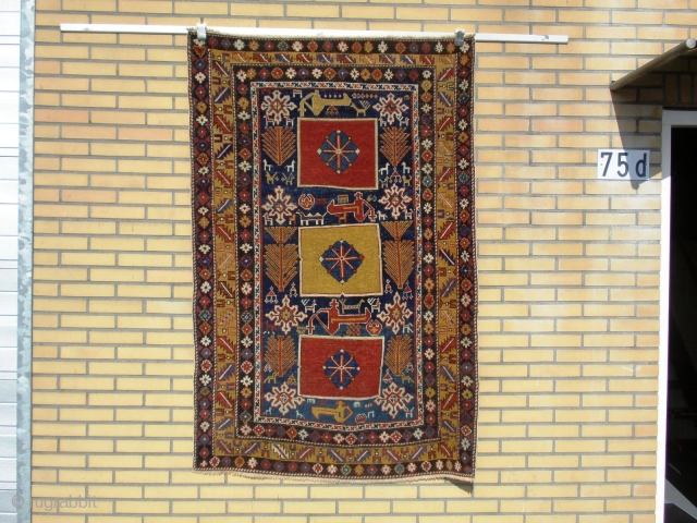 Amazing Colorful Masterpeace of design Caucasian Karagashli Antique Rug.  1875 - 1890 . Good saturated Natural Colors, Good Drawning , Good collectibel Art.

         