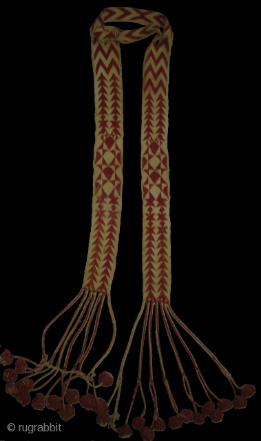 Tung The Camel Decoration Belt From Rajasthan,India.Made of cotton and in Vegetable Colours.Its size is 9cm X 265cm(DSC01575 New).
