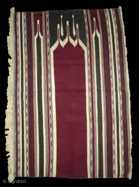 Jaa Namaz Praying Durrie,also known As Musala Durrie(Mat)From Gujarat.India. Hand made Cotton and Pure Indigo Colours.Its Size is 75cm X 112cm.(DSC01967 New)
