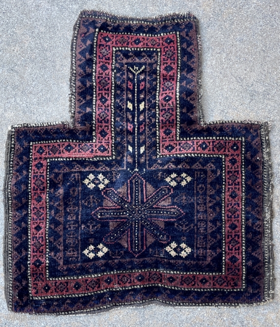 Baluch Namakdan/SaltBag front with glossy wool and lovely design                        