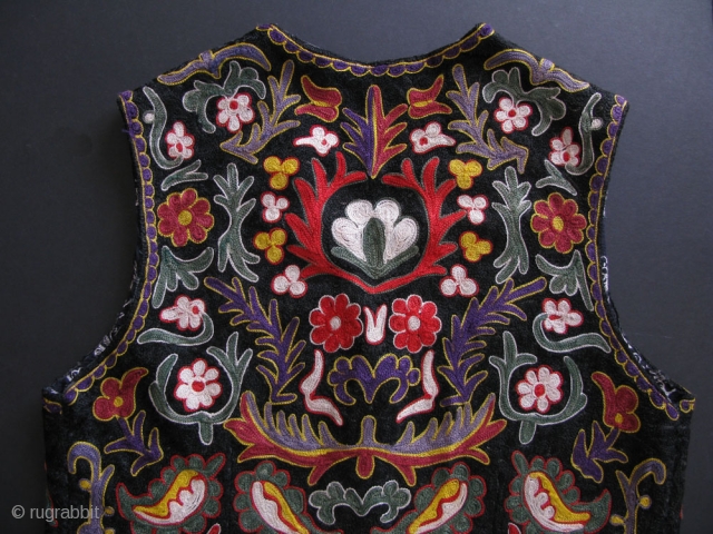 Samarkand chain stitch embroidery womens vest.