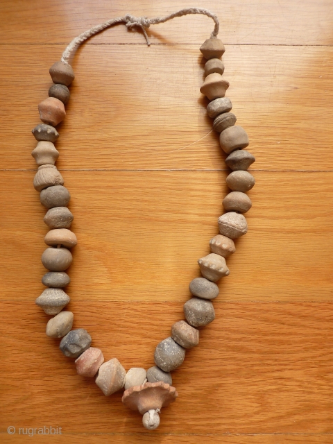 Ancient Afghan ceramic beads, Balkh area, possibly originally used for trading purposes.                     