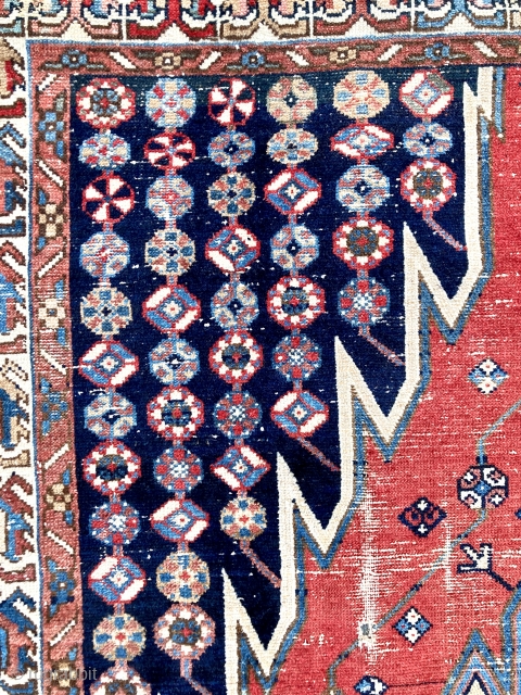 Friendly Mazlaghan, cute north Persian colors. 137x180 cm (4’6”x 5’11”). 1920-1930                      