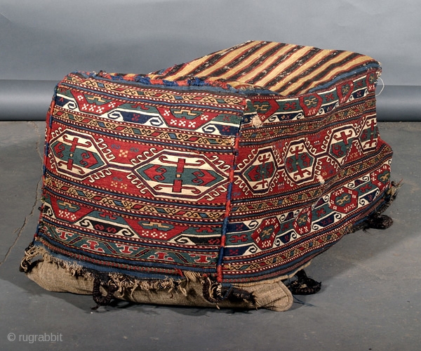 This is a turn of the century complete Caucasian or Shahsavan mafrash. It has great dyes and is in good condition.