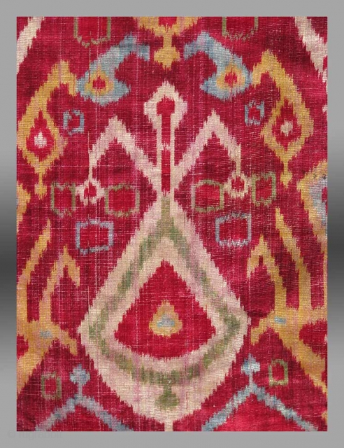 Velvet Ikat Fragment, Central Asia, 19th Century, 1’ 3” x 1’6”

For more information with images (both overall and detail images) with a full description, please go to the following link  -  ...