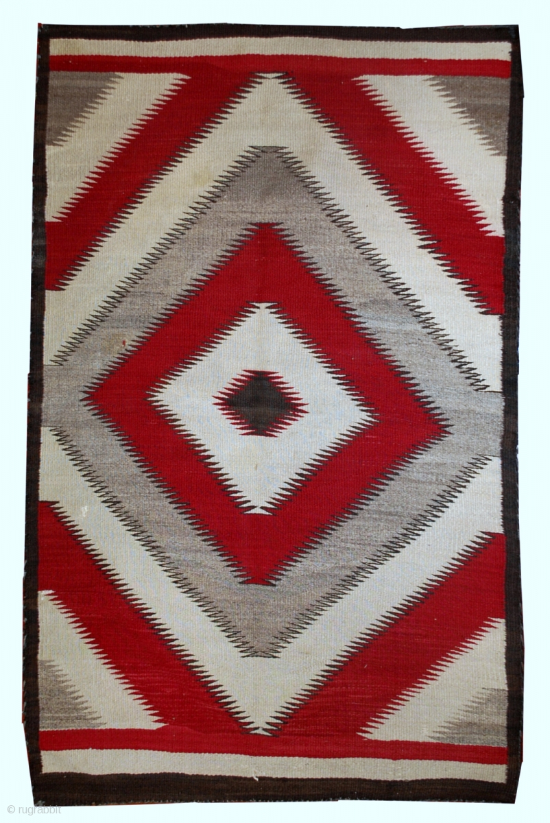 1E03 Hand made antique NativeAmerican Navajo rug 2.10'X