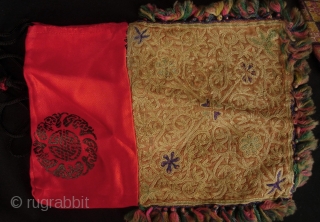 Nice antique bags from Afghanistan with exquisite silk embroidery. Bought these in Peshawar in the mid 90s. The larger bag is most likely ethnic Uzbek and has a new red satin sleeve  ...