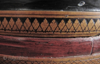 Nice old Cambodian Betel “siri” box. This piece predates the Khmer Rouge regime and circa 60 or 70 years old. In good condition, this has an unusual 4 carved bamboo bands- most  ...