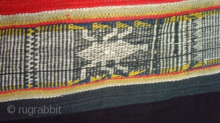 Rare Tube skirt( OPENED AND MOUNTED ) Mon Khmer people in south Laos. Supplementary weft Cotton on Cotton. Striking stylized animal and ancestral figures. 1.73 X 1.20 M. Laos. ...