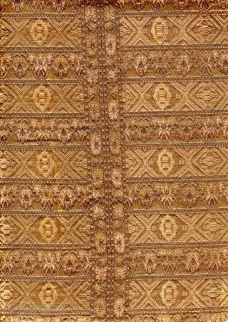 Gold Brocaded Panel, Buczacz, Poland, fourth quarter 19th c. 190 x 145 cm.

In 1894, the city of Lwów in Poland (now Lviv, Ukraine) hosted the Exhibition of Home Agriculture and Industries. The  ...