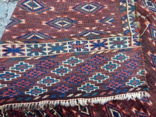Antique Turkmen Yamut Ensi Rug                            