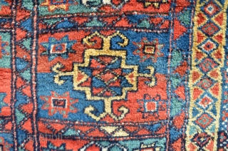 Quchan Kurd rug. Great colors and shaggy, luscious pile. 7'6" x 3'8".                     