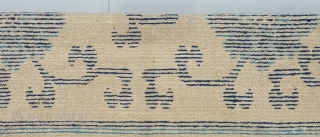 Kangxi era carpet with an incredibly balanced drawing. Selling at a much reduced price. Condition issues as visible but complete and truly beautiful. 10' x 8'.       