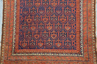 Baluch. All original except for the sides, which have new selvedges. 4'10" x 2'10".                   