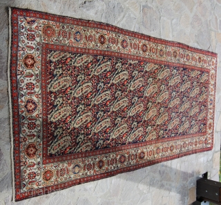 Beautiful Mishan Malayer cm 337x157 or ft 11.0x5.1, end 19th/early 20th century, lovely boteh pattern, good colors & condition, needs smaller restorations.           