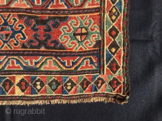 Colorful Karabakh, (yes Karabakh, not Shahsavan as I thought) sumack bag face. Cm 53x57. Databile 1880sh. Classic, elegant, rich design. Lots of deep, saturated natural colors. Will have to study it a  ...