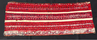 Tekke Ak torba. Cm 34x87. Antique, datable 1880, great cochineal, cotton, fine, precise drawing, good condition, beautiful.                