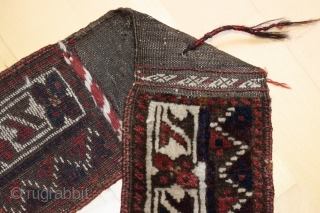 Baluch trapping; probably Timuri; around 1900; very good condition, very precisely knotted with a clear motive you find as main border in bags too, lot of small details – see how ...