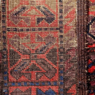 Antique Baluch, Mina Kani, 185x98cm, symmetrical knot.                          