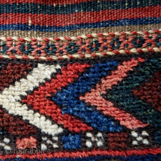  Kurdish Sinjabi bag face, 107x76cm, end of 19th, saturated, beautiful colours, gently hand washed.                  