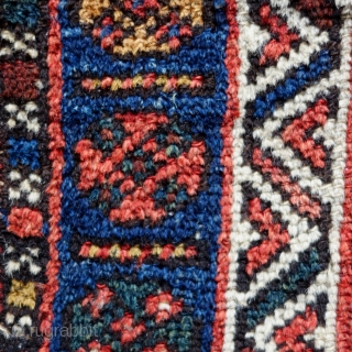  Kurdish Sinjabi bag face, 107x76cm, end of 19th, saturated, beautiful colours, gently hand washed.                  