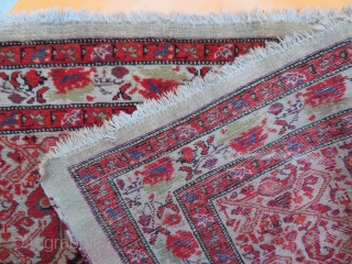 Antique Malayer on camel background.

203 x 130 cm

Circa 1900

Well preserved with little border damage (check photos)                 