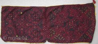 FINE PAIR OF SWAT VALLEY EMBROIDED SILK PILLOW COVERS
SAWNED TOGETHER 104 X 40 cm                   