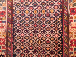 Fine Caucasian Shirvan Rug, 4.6x 3.7 ft, mid 19th Century, Good Condition, as found. www.RugSpecialist.com, Gallery: Binbirdirek Mah, Peykhane Cd, Ucler Sk, Ersoy Han, 48/2, Sultanahmet, Istanbul, 34122, Turkey.  (Appointment Recommended) 